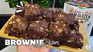 ESSE BROWNIE SEM GLÚTEN É UMA DELÍCIA E COM CASQUINHA | BROWNIE FÁCIL | Dona Gina