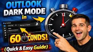 Outlook Dark Mode in 60 Seconds! (Quick & Easy Guide). #outlookt #viral #mail