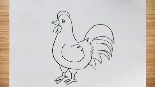 Как нарисовать петуха шаг за шагом || drawing@DrawingTalent