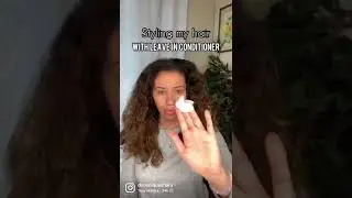 Styling my hair using leave in conditioner ❤️ #garnier #curlyhair #curlyhairstyles