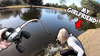 Bank bass fishing with MY GIRLFRIEND!!! (SHE OUT FISHED KTBTV and I)