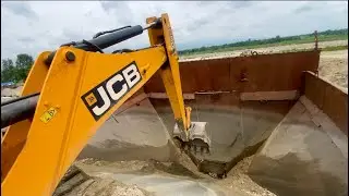 Video Of JCB 3Dx Machine Cleaning The Crusher Hopper / Jcb Working Video / Mountain Rock
