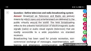 Define television and radio broadcasting system.