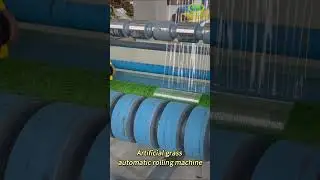 Artificial grass roll automatic rolling machine !