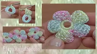 How TO DO Crochet Simple FLOWER With SEED BEADS