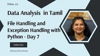 Data Analysis in Tamil - Python Day 7