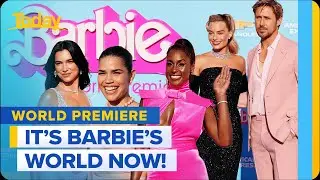 Margot Robbie and Ryan Gosling hit pink carpet for Barbie world premiere | Today Show Australia