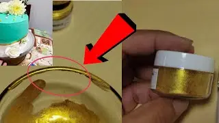 GOLD PAINT EDIBLE  WITHOUT ALCOHOL | LUSTRE DUST  FOR BUTTERCREAM FROSTING