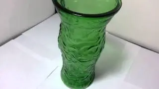 E O brody Glass Company Green Glass Vase c973