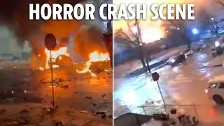 LIVE: Philadelphia plane crash scene after aircraft goes down in fireball