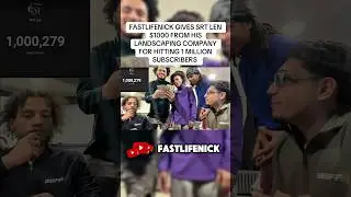 NICK GIVES SRT LEN $1000 FOR HITTING 1 MILLION SUBSCRIBERS #fastlifenick #content #funny #surprise