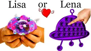 LISA OR LENA GAME 💖 Pop it | FIDGET TOYS | What do You Like? | Lisa and Lena #30