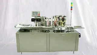 100ml glass bottles filling stoppering capping machine automatic liquid filler 轉盤式玻璃瓶灌裝設備