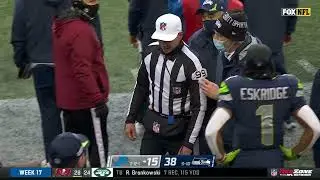ref gets injured and replacement ref doesn't have a working mic