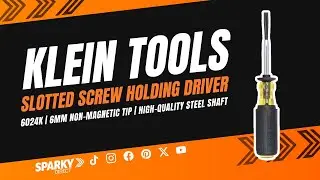 Klein Tools 6024K | Slotted Screw Holding Driver | 6mm Non-Magnetic Tip