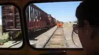 Filming a railfan at Fort Garland, Colorado