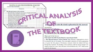Textbook Analysis; Rating Scale & How to write the Answer