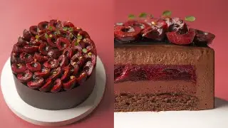 C&aacute;ch l&agrave;m Entremet Cherry Chocolate | Compote, Cream, Mousse, Sponge
