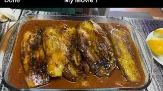 Lamb with eggplant, traditional dish by Chef Bushra