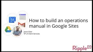 How to Build an Operations Manual intranet with Google Sites