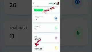 Auru Ads Network| Self Click | Payment Prof High Cpm Tips #auruads #monetag #adsense