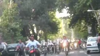 Basij militia bikers heading to suppress protesters