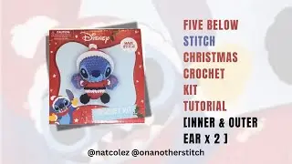How to Crochet Stitch 🎄🧶 | FIVE BELOW Christmas Crochet Kit (Part 2: Ears)