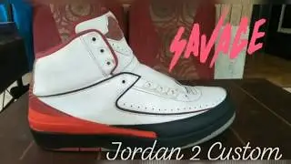 Jordan 2 Custom using kekao paint