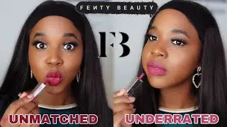 NEW FENTY BEAUTY LIL STUNNA LIP PAINTS UNMATCHED & UNDERRATED HOLO DAZE COLLECTION ON DARK SKIN