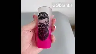Show you sublimation on ombre color shot glass
