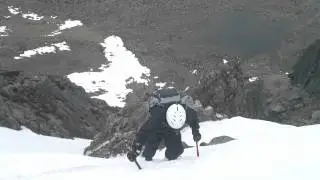 Final steep snow on central gully