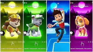 RUBY 🆚 ROKI 🆚 RAIDER 🆚 SKY - TilesHop & Paw Patrol characters 