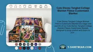 Cute Disney Tangled Collage Blanket Fleece Customized Blanket