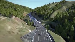 Transmission Gully motorway fly-through