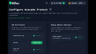 How to set up 2FA on Avocado Wallet