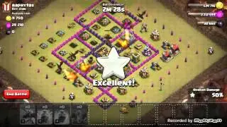 CoC Clan War Attacks: TH8 Mass Dragon Attack No BK