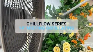 ChillFlow 14&rdquo; Oscillating Misting Fan | High-Performance Outdoor Cooling | BreezeTech USA