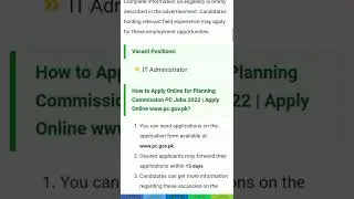 Planning Commission PC |Jobs |October 2022| |Fill Online Form|