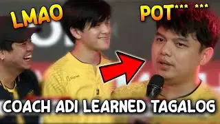 LOL😂 ONIC COACH ADI WAS ABOUT TO SAY THE FILIPINO WORD HE LEARNED...