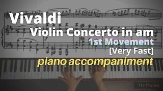 Vivaldi - Violin Concerto in am, RV356, 1st Mov: Piano Accompaniment [Very Fast]