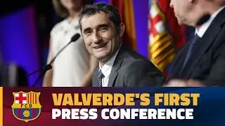 Bar&ccedil;a's new coach words in his first appearance before the Media