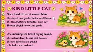 Kind Little Cat | How to read English  | English reading practice | English learning ||