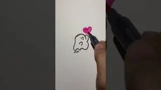 Adorable Ghost and Heart Drawing | Simple Art for Beginners