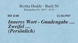 BD 4140 - INNERES WORT - GNADENGABE .... ZWEIFEL .... (PERS&Ouml;NLICH)