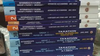 📦Unboxing my CA Intermediate books (ICAI New Scheme 2025) for the September 2026 attempt! Group 1&2