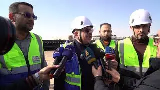 Визит главы провинциального совета Салах ад-Дина на канализационный проект в районе Аль-Дайюм в Т...