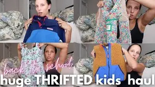 BACK TO SCHOOL HAUL 📓✏️ everything thrifted! mini boden, jcrew kids, vineyard vines & more