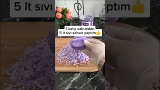 1 kalıp sabundan 5 lt sıvı deterjan yaptım👍✅#shorts #keşfet #youtubeshorts
