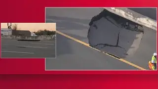 Massive sinkhole on East Freeway could cause traffic nightmare for several days