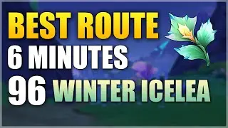 How to Farm Winter Icelea Locations Genshin Impact | Columbina Ascend Material |  Fast Farming Route